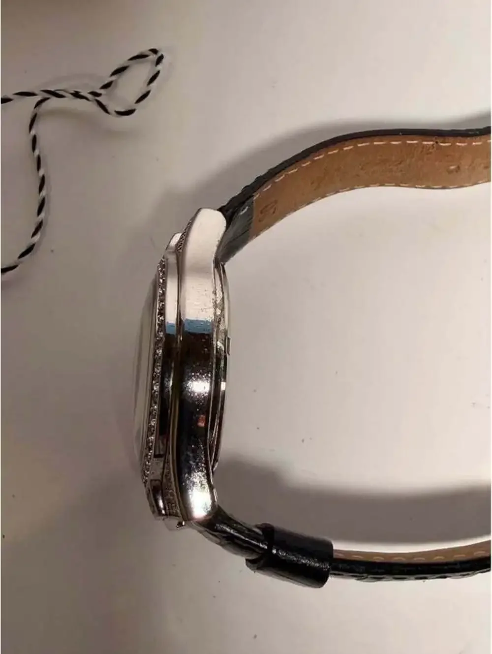 Technomarine Chronograph Crystal-Studded Bezel Watch Runs Fine 36mm